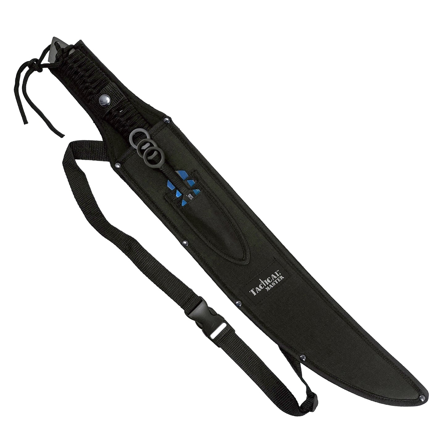 Tactical Master 26" Blue Machete & Throwing Knives