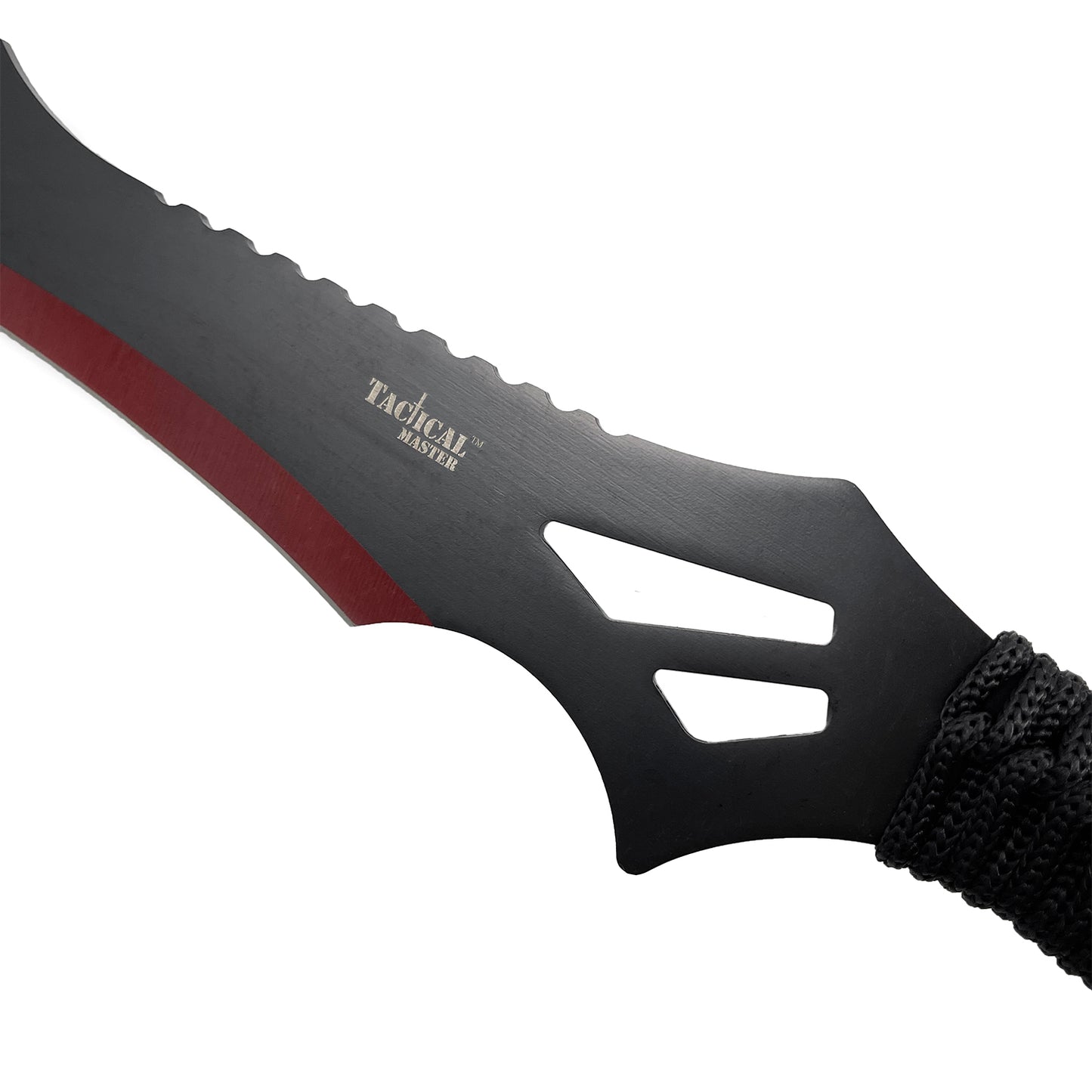Tactical Master 26" Red Machete & Throwing Knives