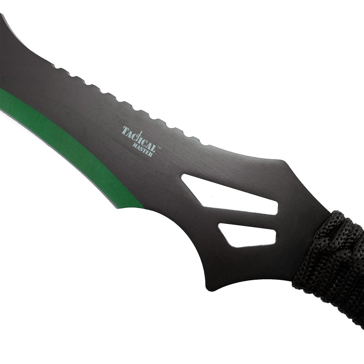 Tactical Master 26" Green Machete & Throwing Knives