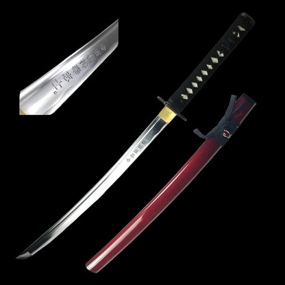 Wholesale Burgundy Samurai Swords - 3 PCS Musha Samurai Sword Set