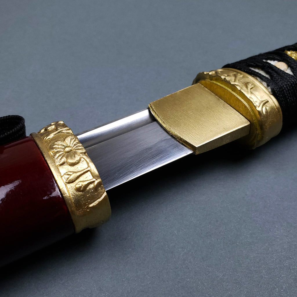 Asuka Hand-Forged Burgundy Tanto - Buy Wholesale Tantos.
