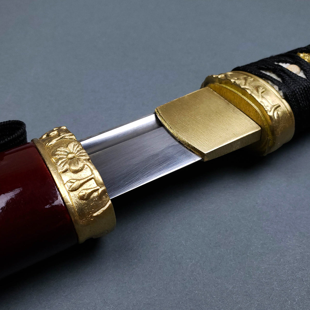 Asuka Hand-Forged Burgundy Tanto - Buy Wholesale Tantos.
