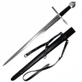 35" Hand Forged Medieval Sword w/ Leather Strips