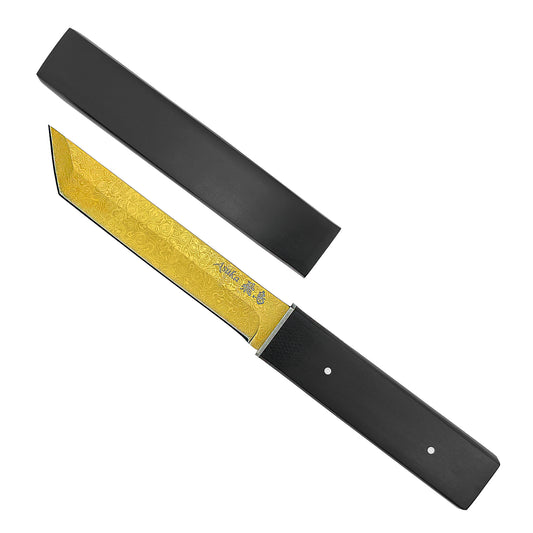 Buy Wholesale Asuka Tanto Gold Damascus Engraved Blade. 