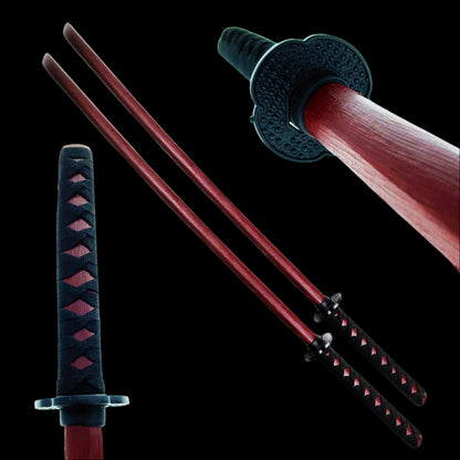 Wholesale Bokken Swords - Practice Red Wooden Samurai Sword (Bokken)
