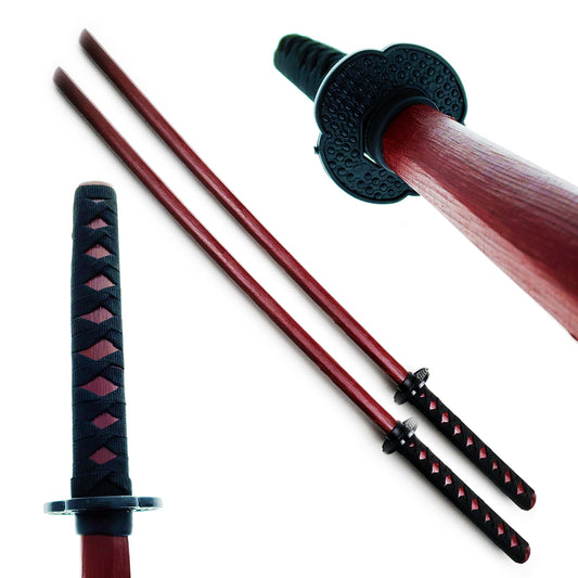 40" Red Wooden Samurai Sword (Bokken)
