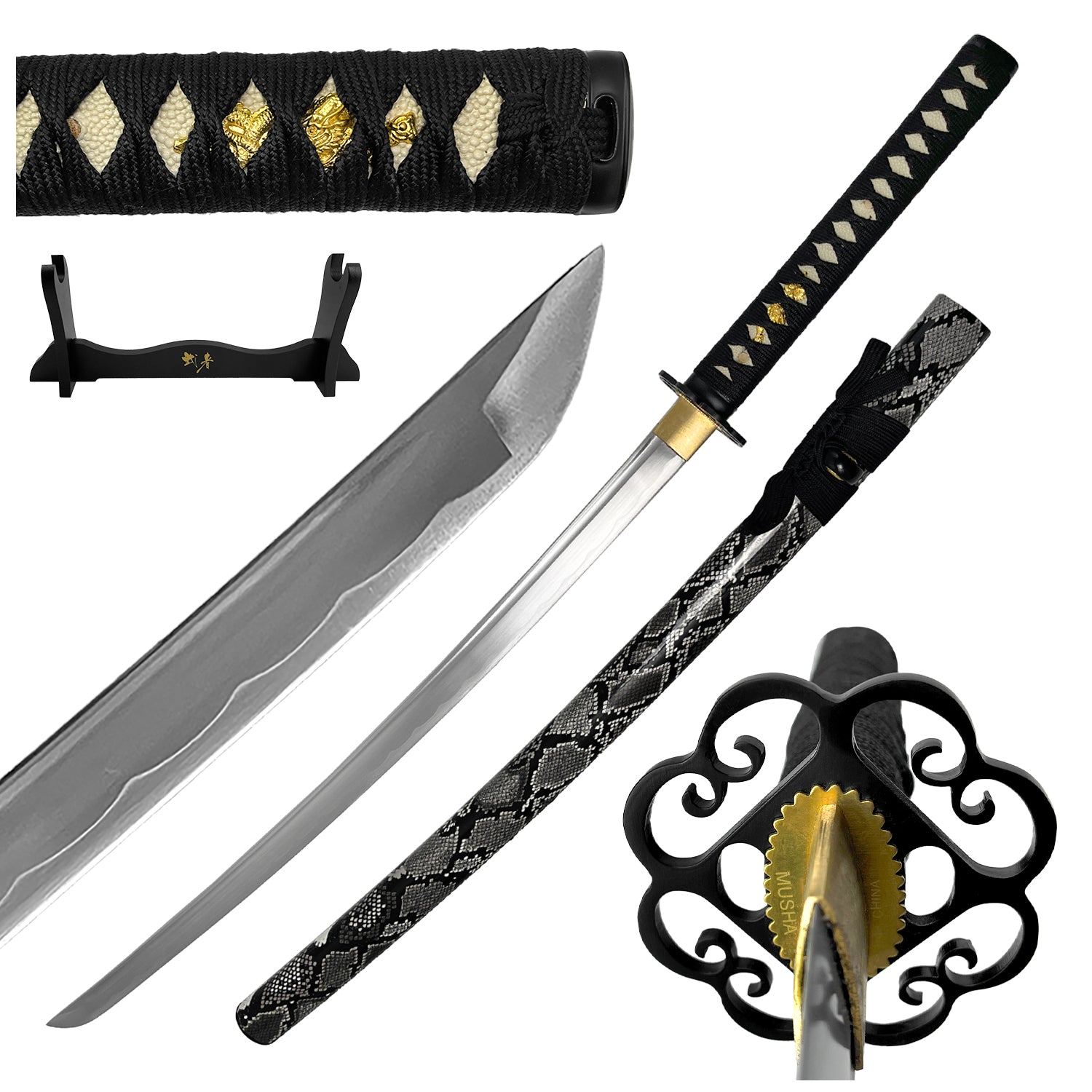 Wholesale Musha Samurai Swords: Black Orchid Katana for Resellers