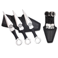 3 PCS 6 1/2" Sliver Wings Throwing with nylon sheath