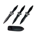 6" Overall 3 PC Throwing Knife Set w/ Sheath