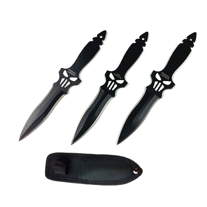 6" Overall 3 PC Throwing Knife Set w/ Sheath