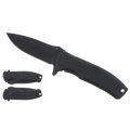 Falcon black spring assisted pocket knife with ergonomic handle and sleek blade design