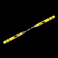 12" Foam Yellow Nunchaku with Bruce Lee