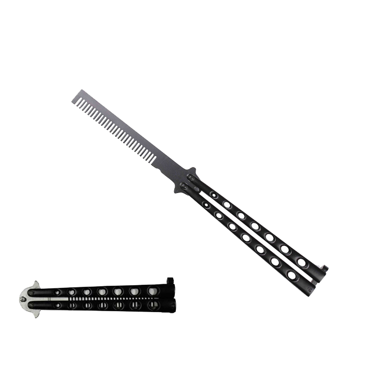 8.75" Black Training Butterfly Comb