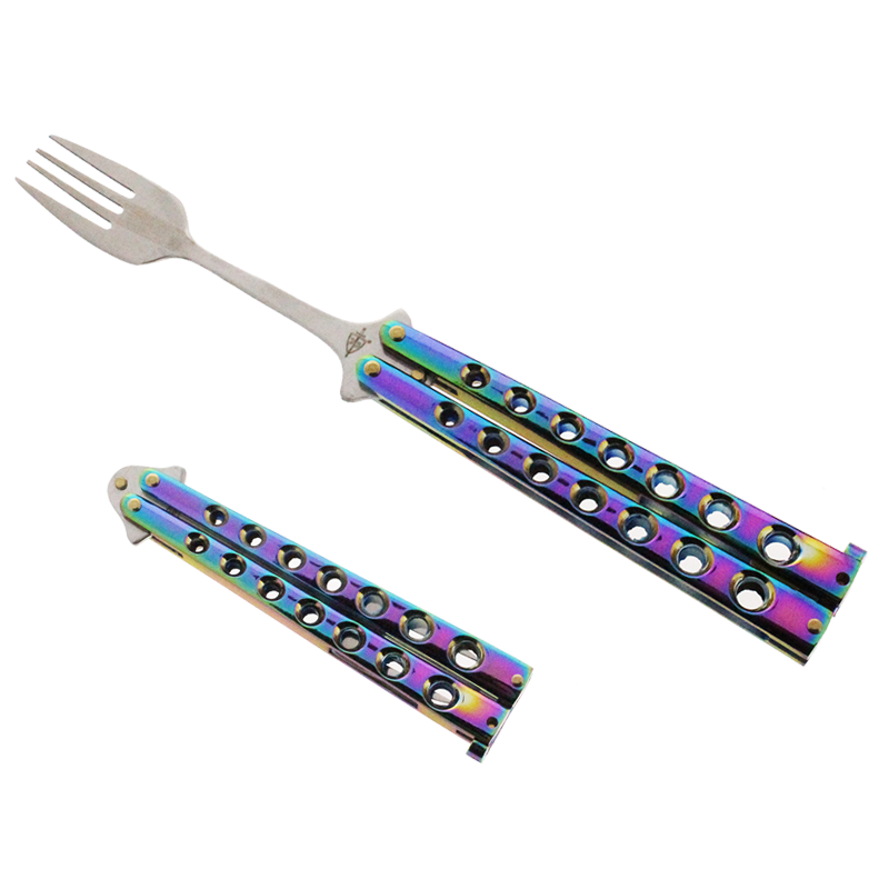 3 3/4" Butterfly Fork, Rainbow