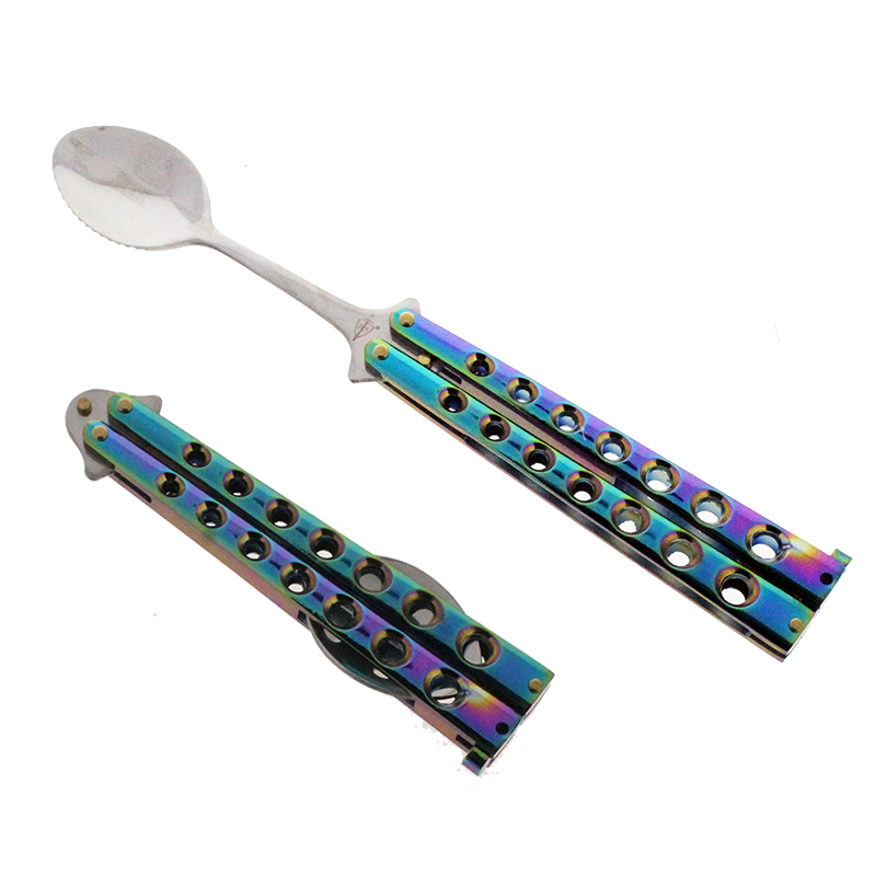 4" Butterfly Spoon Rainbow