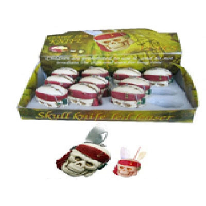 12PCS 1 12" SKULL KEY CHAIN KNIFE DISPLAY BOX KA901SET