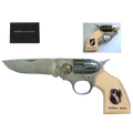 8" Emiliano Zapata Photo on Handle Gun Style Folding Knife