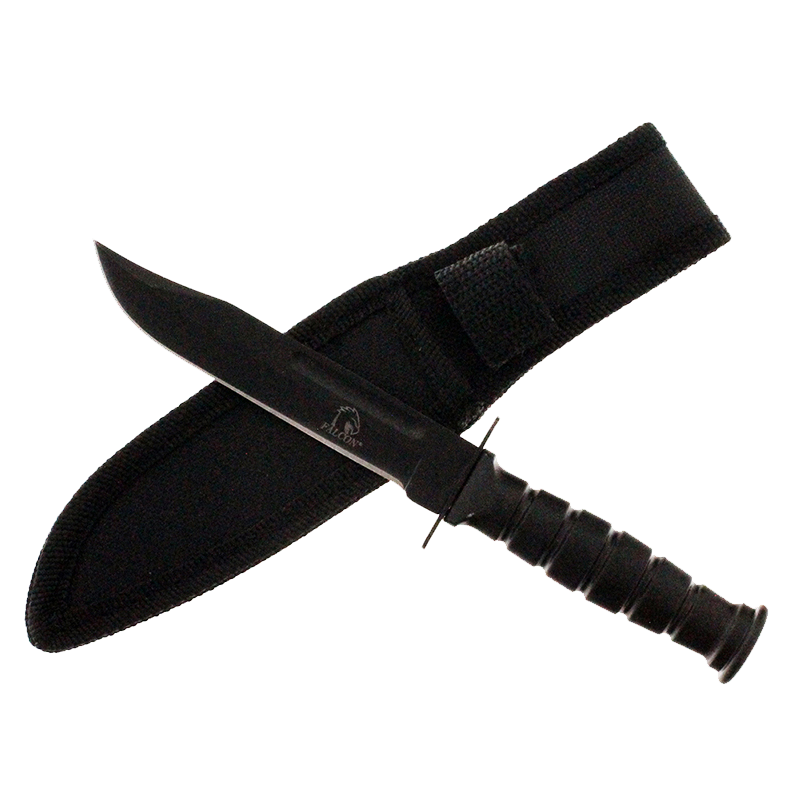 Falcon 7.5" Tactical Knives W/ Black Coating Blade