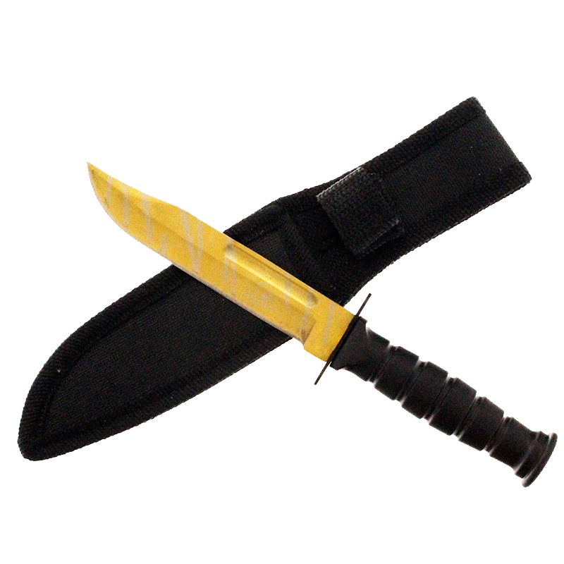 7.5" Overall Tactical Knives W/ Gold Coating Blade, New Arrival