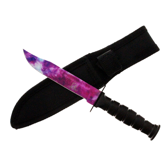 Falcon 7.5" Tactical Knives W/ Purple Galaxy Coating Blade