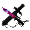 12" Tactical Knife With Purple Galaxy Blade
