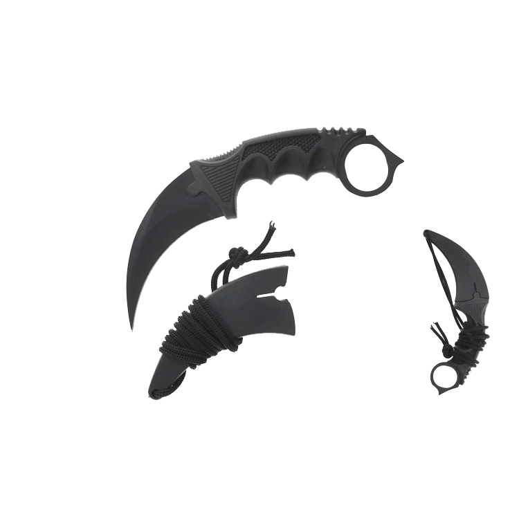 Falcon 7 1/2-Inch Black Necklace Knife (Karambit) | KC1308BK