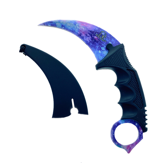 7 1/2" Blue and Purple Necklace Knife (Karambit)