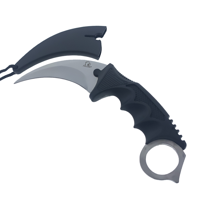 7 1/2" Necklace Knives (Karambit) Silver