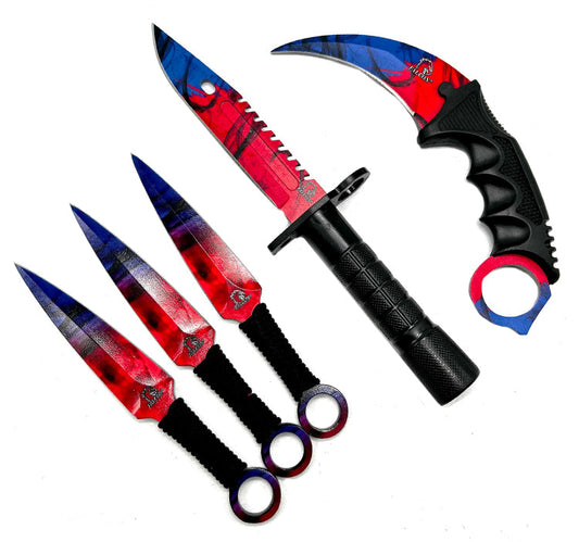Falcon 5-Piece Blue & Red Tactical Set