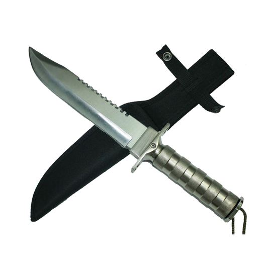Outlander 9" Silver Blade Hunting Knife
