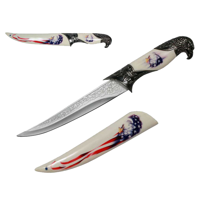 13 1/2" Eagle & Flag Fantasy Dagger