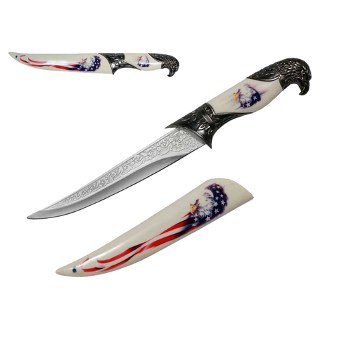 13 1/2" Eagle & Flag Fantasy Dagger