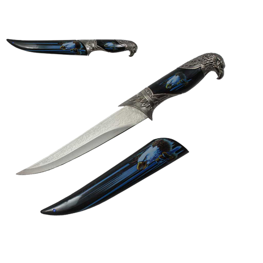 13 1/2" Fantasy Dagger with Blue Scabbard