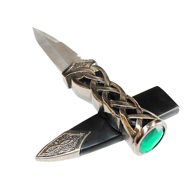 9" Green Scottish Dirk Dagger