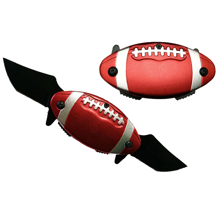 5" Twin Blade Red Football Pocket Knife