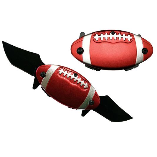 5" Twin Blade Red Football Pocket Knife
