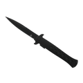 Falcon 9" Overall Metal Spring Assisted Knife With Black Coating