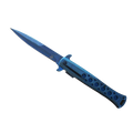 Falcon 9" Overall Metal Spring Assisted Knife With Blue Coating