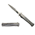Falcon 9" Overall Metal Spring Assisted Knife With Black Coating