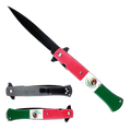 4" Black Blade & 4 7/8" Mexico Flag Handle