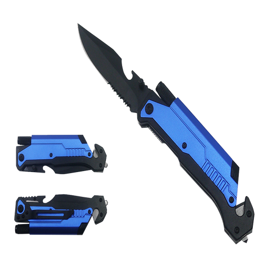 Buy Wholesale Blue Folding Knives with LED Light - Pacific Solution.