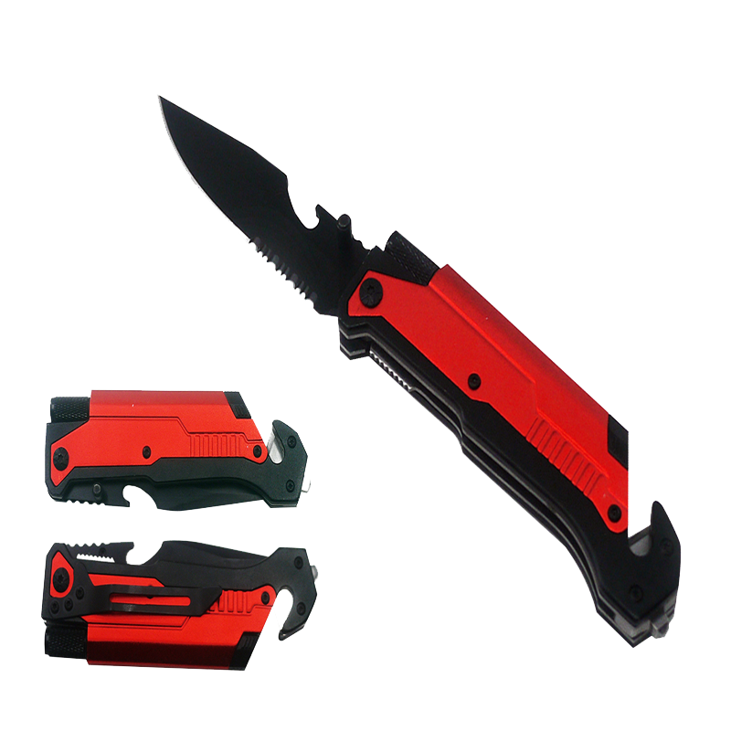 Falcon 8.75" Multi Tool Spring Assisted Knife - Red