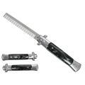 9 1/2" Button Press Blade Comb Faux Black Marble