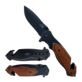 Falcon 7.5" Overall in Length W/Belt Clip On Black Handle