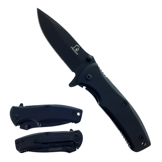 Falcon 7.75" Overall Black Titanium Blade Knife