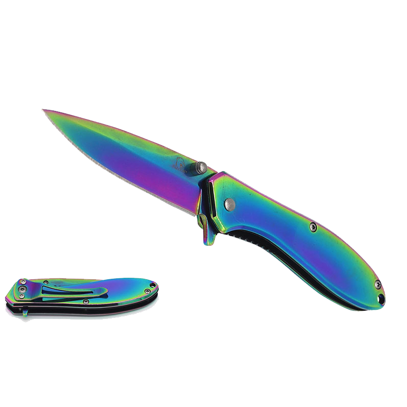 Falcon 8" Rainbow Spring Assisted Knife