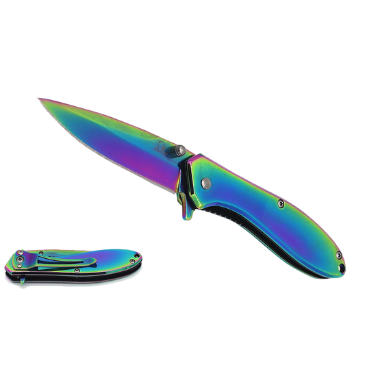 Falcon 8" Rainbow Spring Assisted Knife