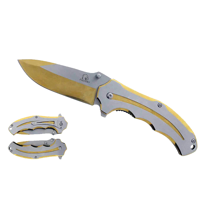 3" SIlver w Gold Trim Blade & Handle