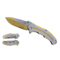 3" SIlver w Gold Trim Blade & Handle