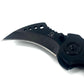 Falcon 7.5" Overall Black Spring Assisted Karambit Knife